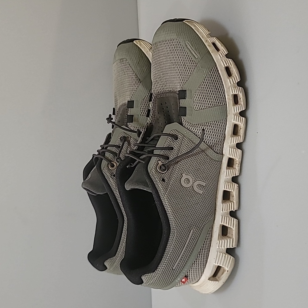 On Running Olive and Beige Athletic Shoes - Picture 2 of 15